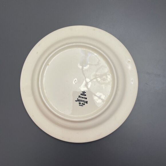 Vintage Homer Laughlin 5 Dishes: 3 Bowls 1 Plate Creamer Eggshell W/Orange Trim - Picture 13 of 16